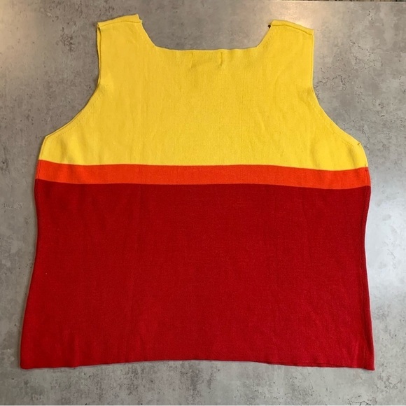 NWOT Cotton Ginny 100% Cotton Knitted Colour Block Top, Size L - Picture 2 of 5